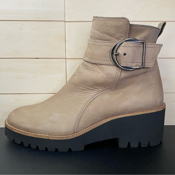 Paul Green Halo Boots Tan Nubuck Leather Women's Size 9.5 Shoes UK 7 Zip Bootie - Picture 4 of 12